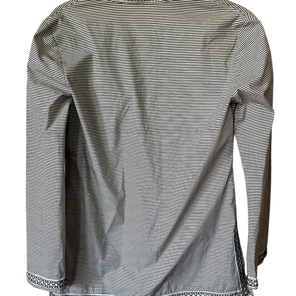 Tory Burch Striped Top in Navy and Cream - Picture 5 of 9